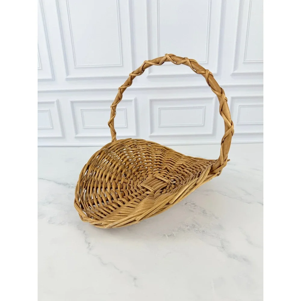 VTG Woven Wicker Petite Garden Gathering Basket 9